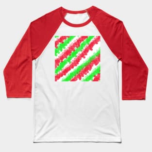 Red & Green Bright Splatter Baseball T-Shirt